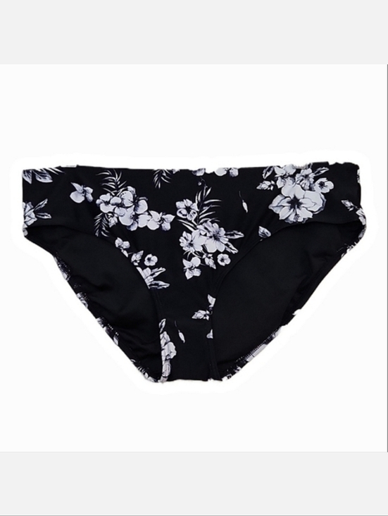 Nip Tuck Other - Niptuck Swim Black/Grey Floral Hibiscus High Waist Bikini Bottoms, Size 12 ~ NWT
